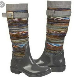 Nomad Chopper Rain Boots, Gray/Multi Size 8